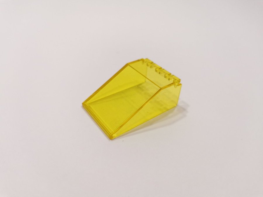 Lego - transparent - Windscreen - 6x4x2 - part 4474 - gul (trans yellow)