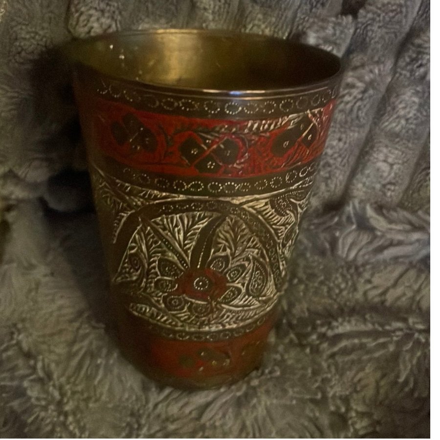 Antik ISLAMISK ARAB Calligraphy brons cup