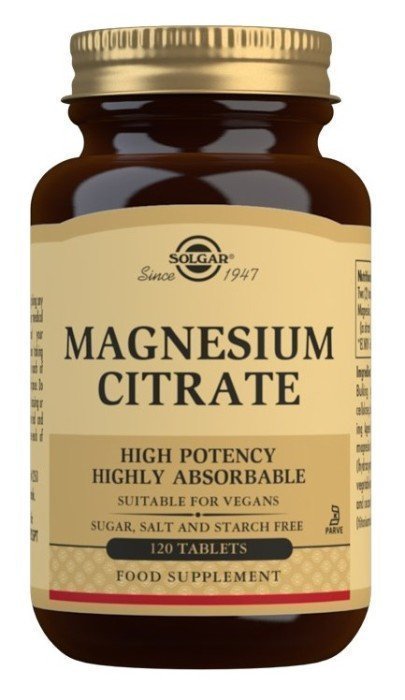 Magnesium Citrate 120 tabletter (Solgar) 210 mg