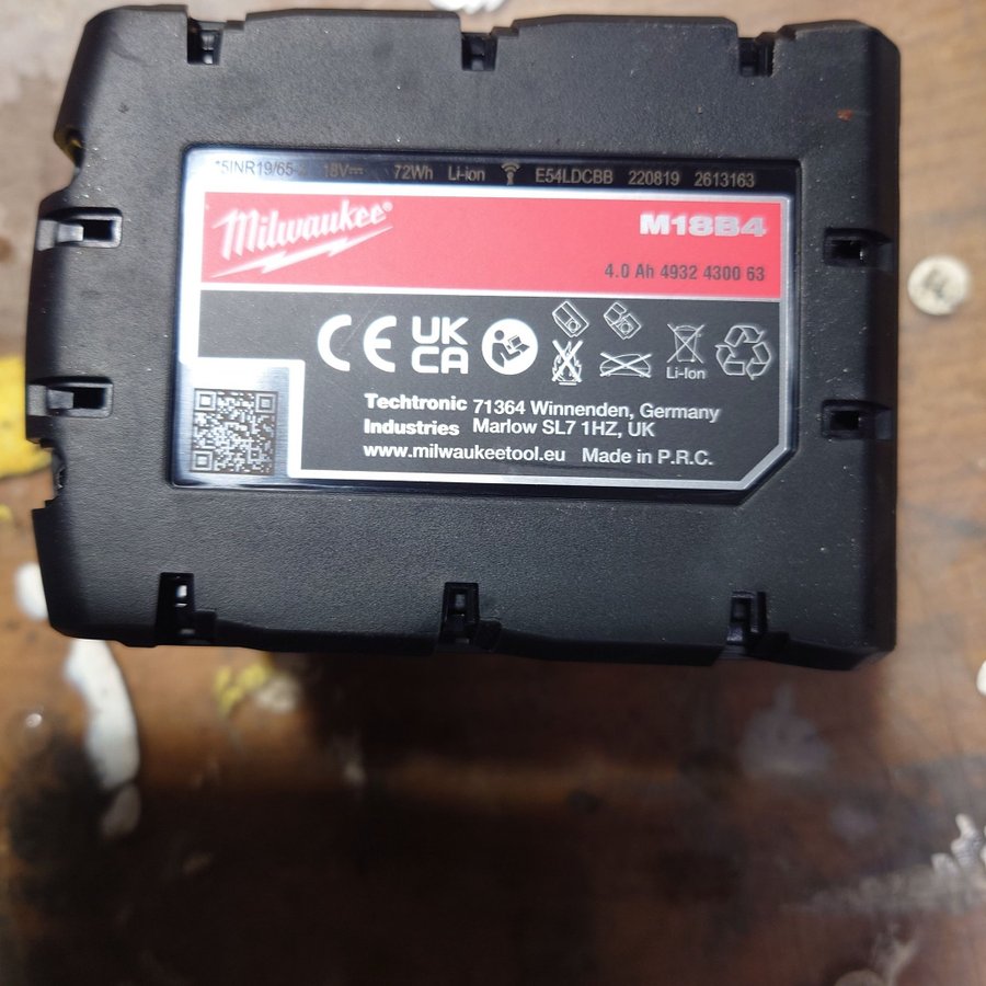 Milwaukee M18 REDLITHIUM 4.0 Ah batteri