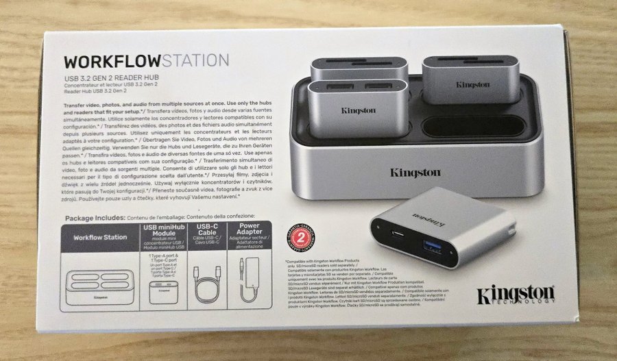 Kingston Workflow Station (USB 32 Gen 2) i nyskick + extra moduler