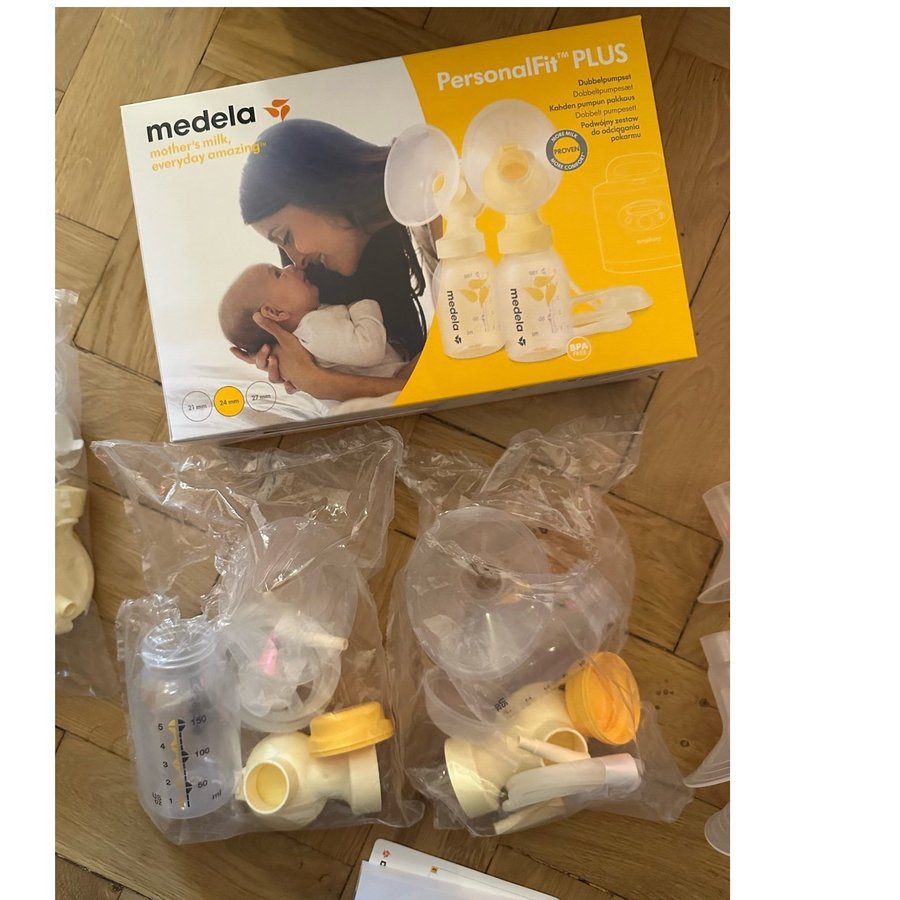 Medela tillbehör elektrisk bröstpump, oanvända!