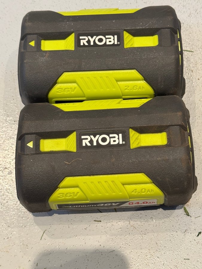 2 st Ryobi 36V Batterier