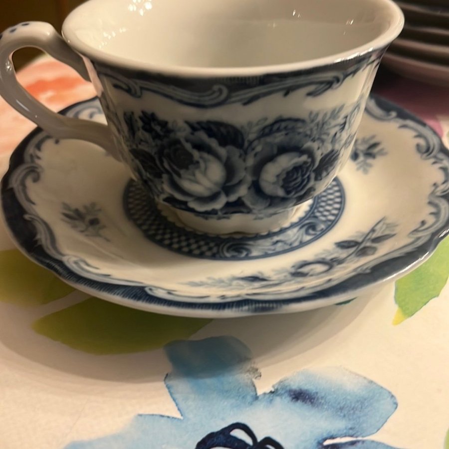 Kaffe/Te Set - Blue Rose Fine China Japan