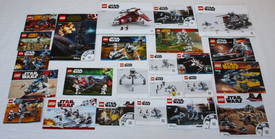 LEGO STAR WARS MANUALER, 75280, 75001, 75337, 7250, 6205, 75299, 7256, 75256 mm