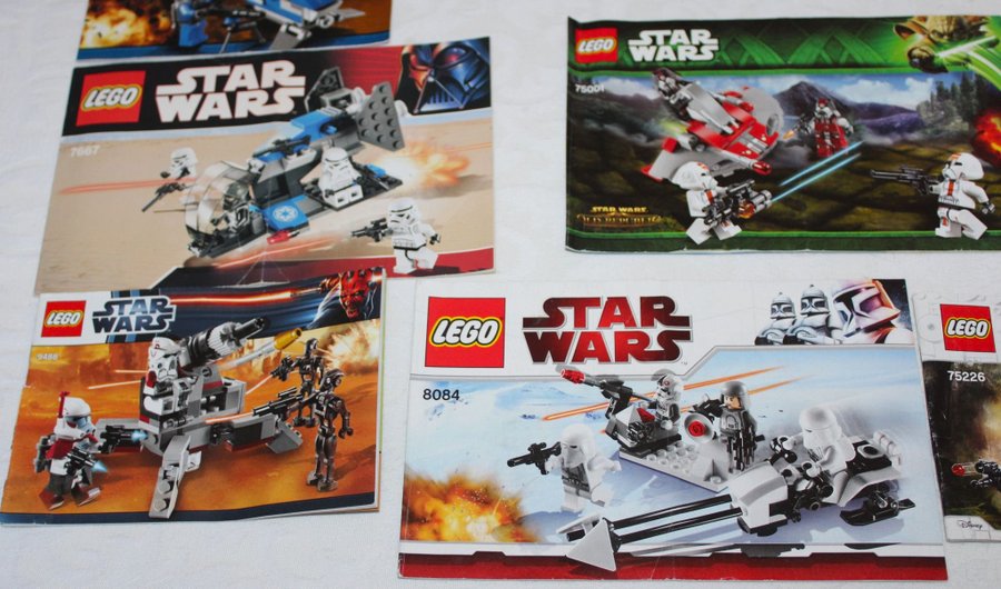 LEGO STAR WARS MANUALER, 75280, 75001, 75337, 7250, 6205, 75299, 7256, 75256 mm