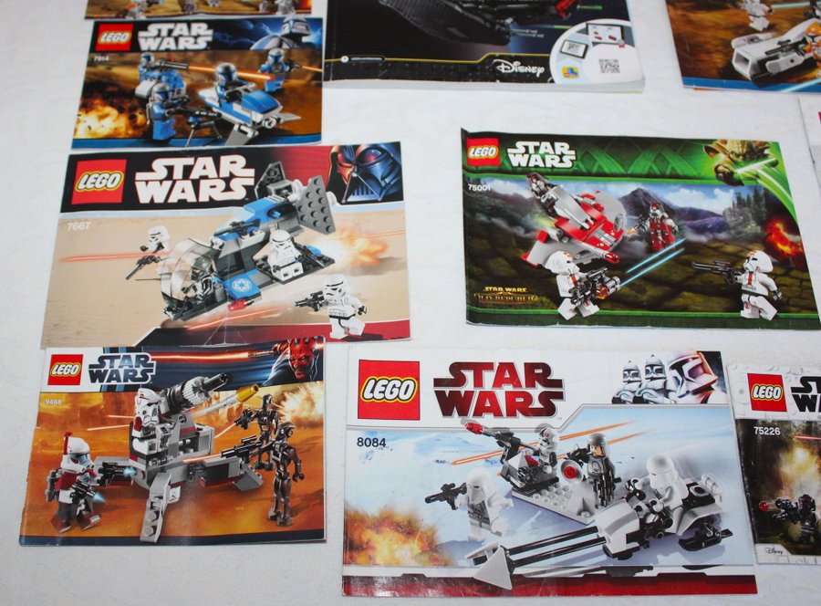 LEGO STAR WARS MANUALER, 75280, 75001, 75337, 7250, 6205, 75299, 7256, 75256 mm