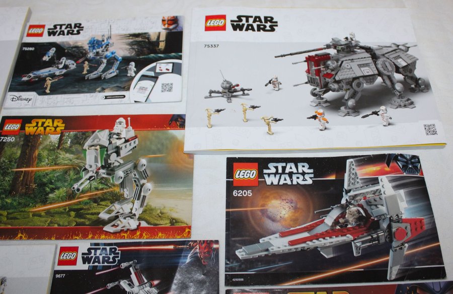 LEGO STAR WARS MANUALER, 75280, 75001, 75337, 7250, 6205, 75299, 7256, 75256 mm