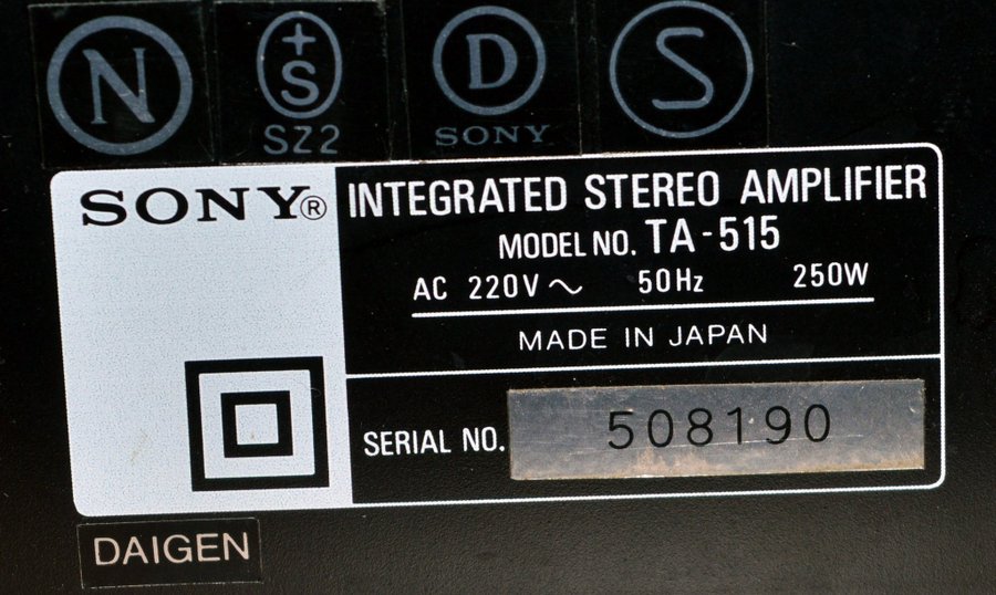 Sony TA-515 Integrerad Stereo Förstärkare