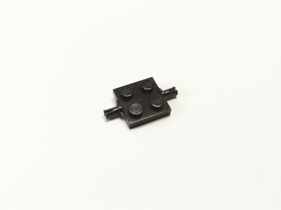 Lego - fäste till hjul - plate - pin - 2x2 - part 4600 - svart