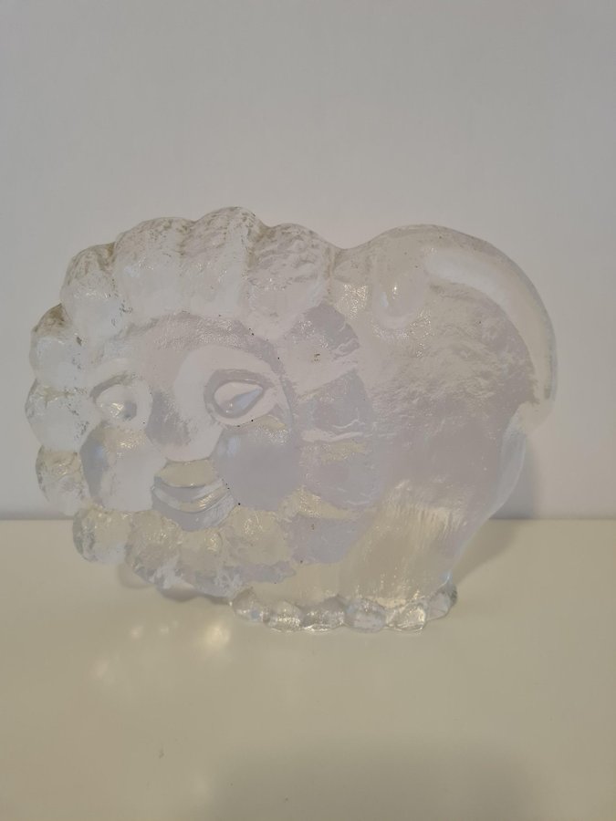 Stort Lejon i glas Skulptur / figurin