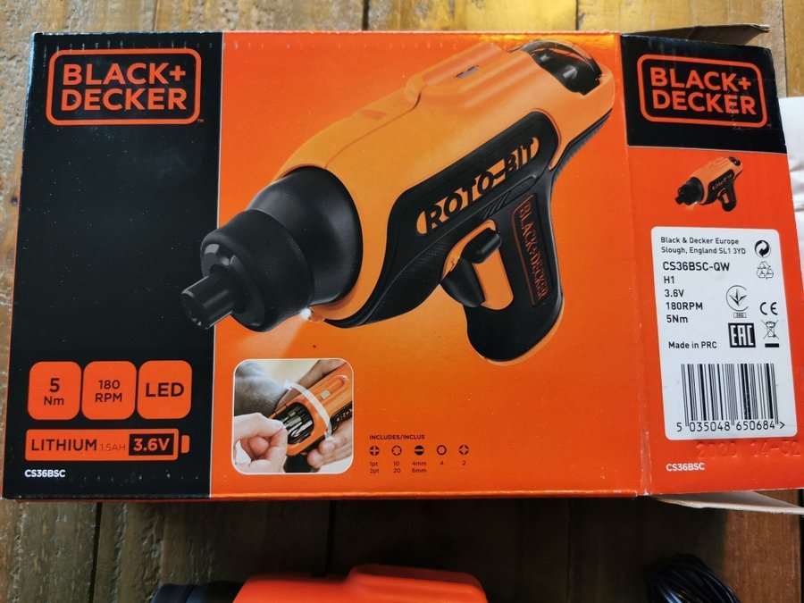 Black + Decker skruvdragare