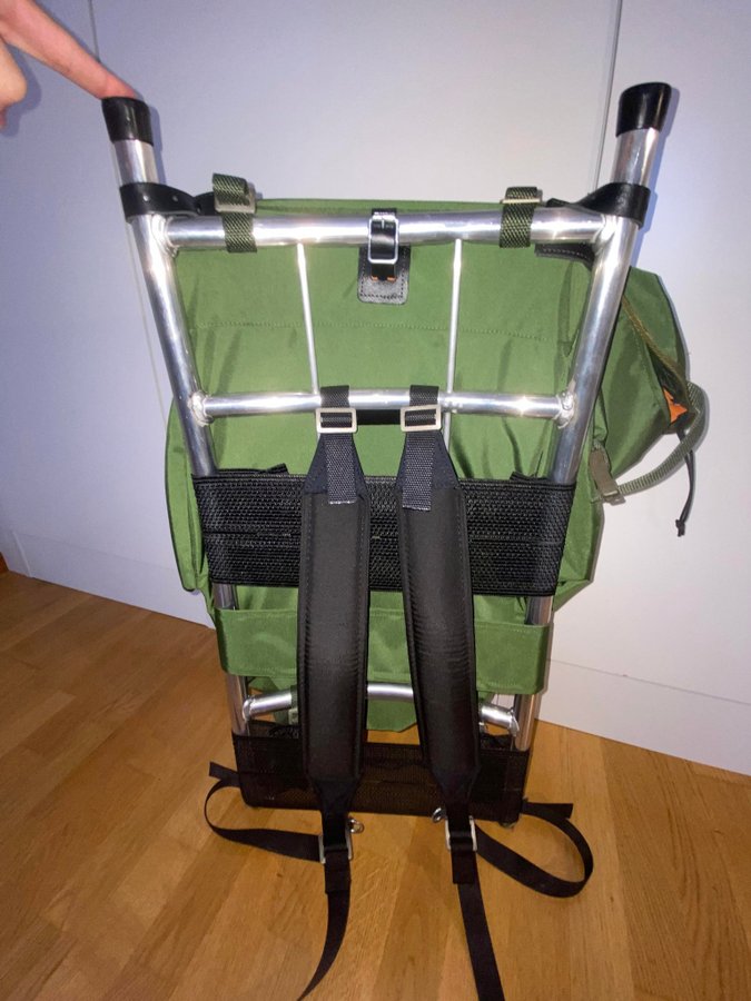 Vintage Haglöfs ryggsäck med ram 60L oanvänd.