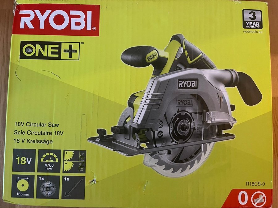 CIRKELSÅG RYOBI R18CS-0 ONE + 18V UTAN BATTERI