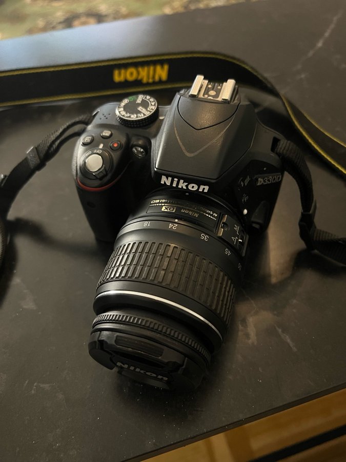 Nikon D3300 kamera med objektiv