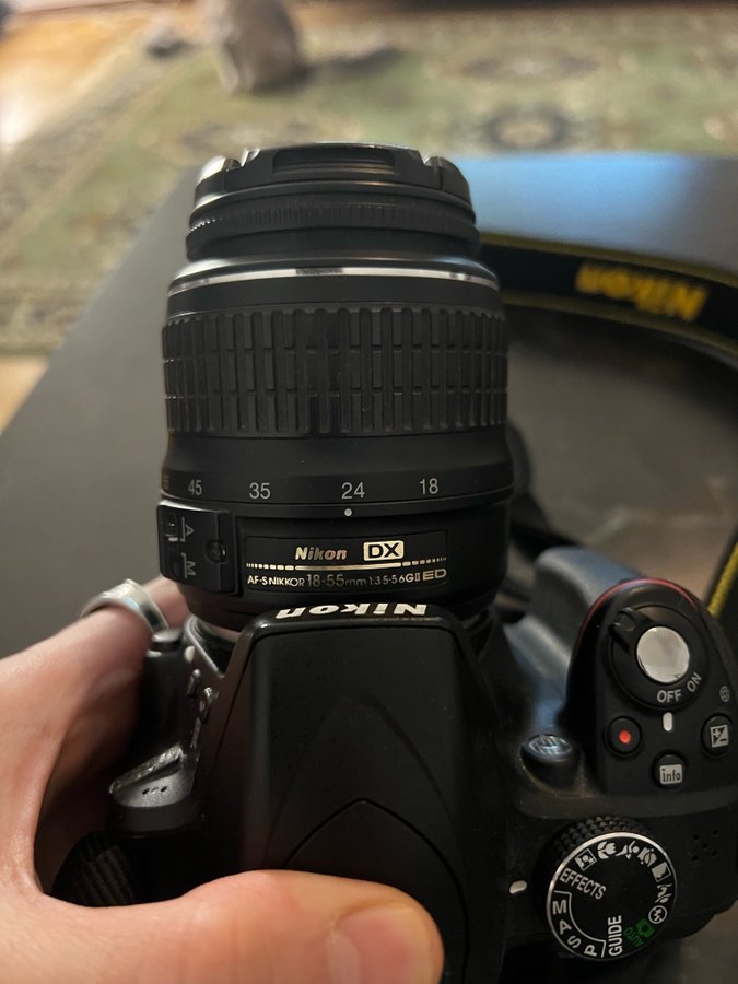 Nikon D3300 kamera med objektiv