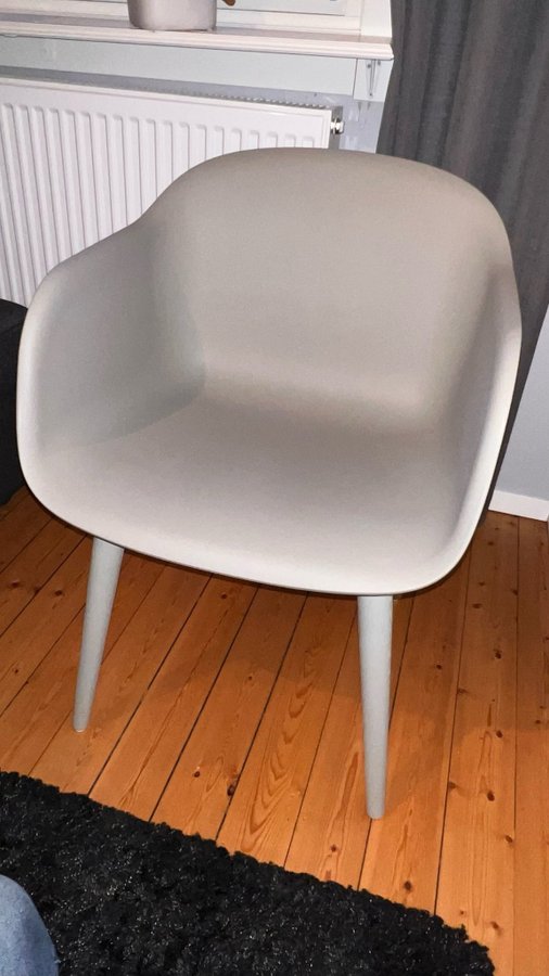 Muuto fiber Wood armchair med träben, sex stolar