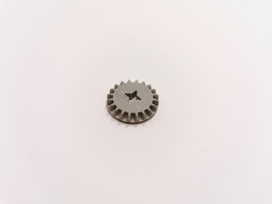 Lego - technic - kugghjul - 20 tooth - part 32198 - ljusgrå (old light gray)