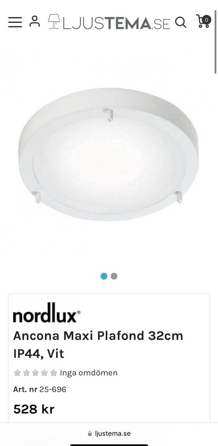 Nordlux Ancona Maxi Plafond 32cm IP44 Vit oanvänd i förpackningen