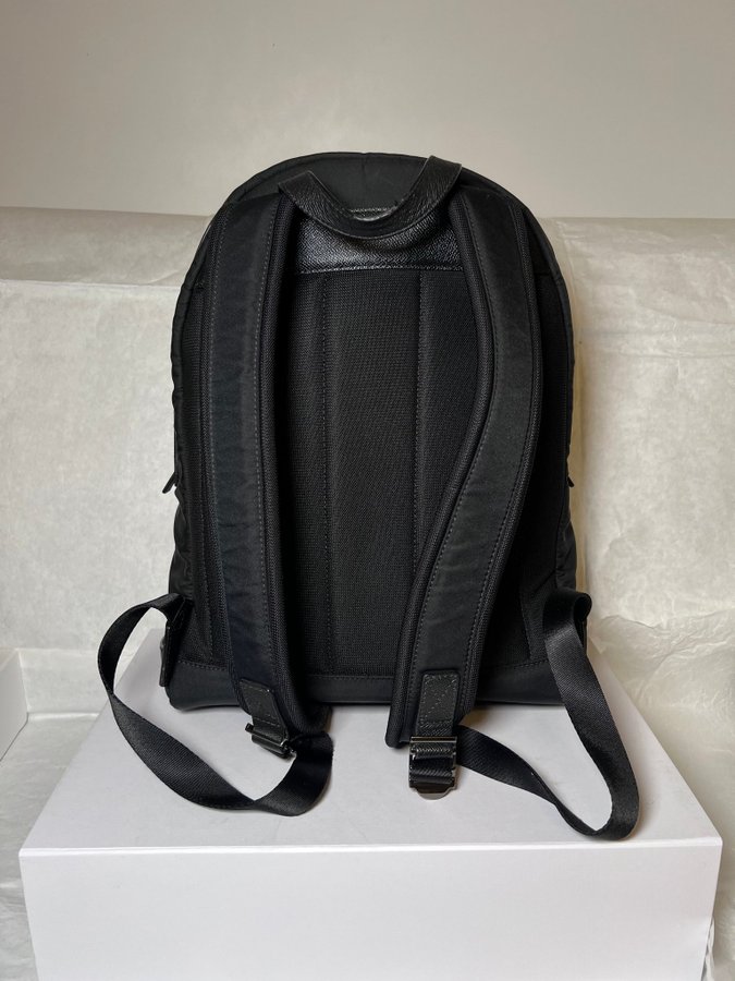 Burberry black leather trim nylon Marden backpack