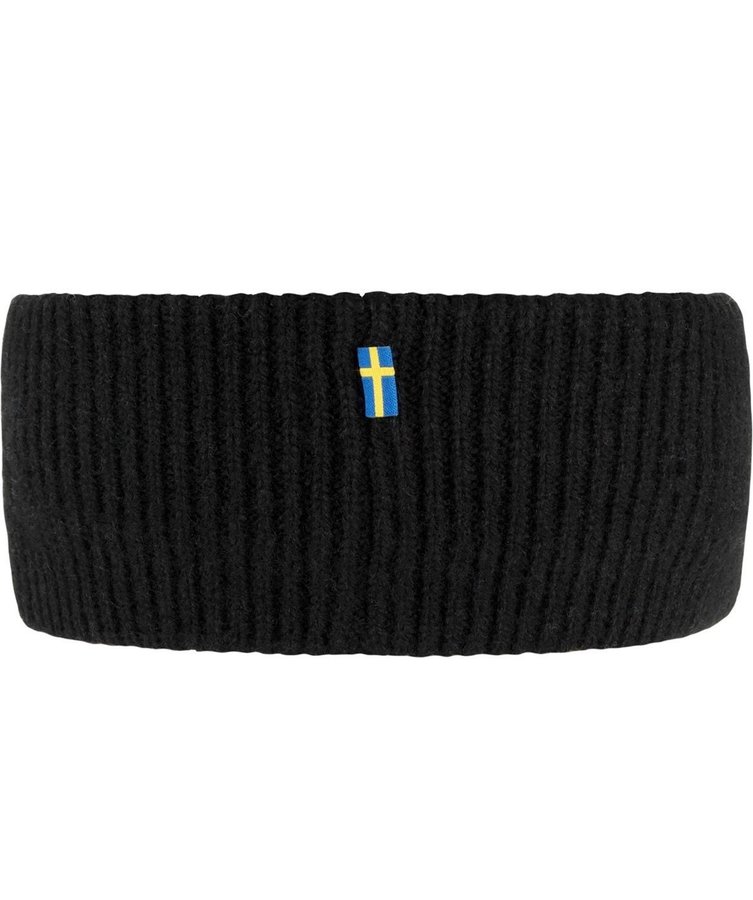 Nytt m lappar Fjällräven svart pannband LOGO HEADBAND Unisex - Pannband