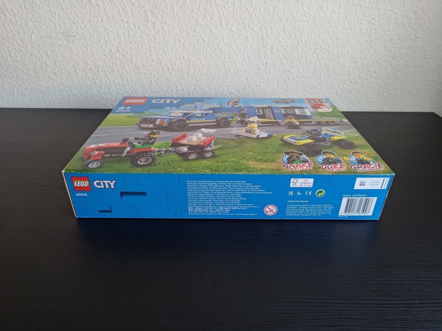 LEGO 60315 Polisens mobila kommandofordon City *OÖPPNAD*