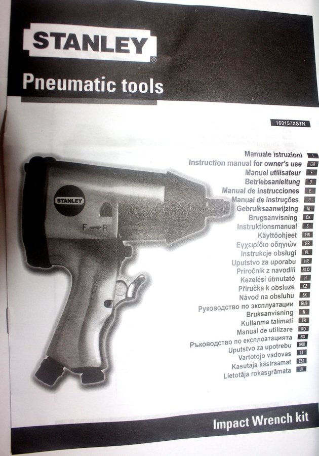 Pneumatisk slagmutterdragare, Stanley Impact Wrench Kit