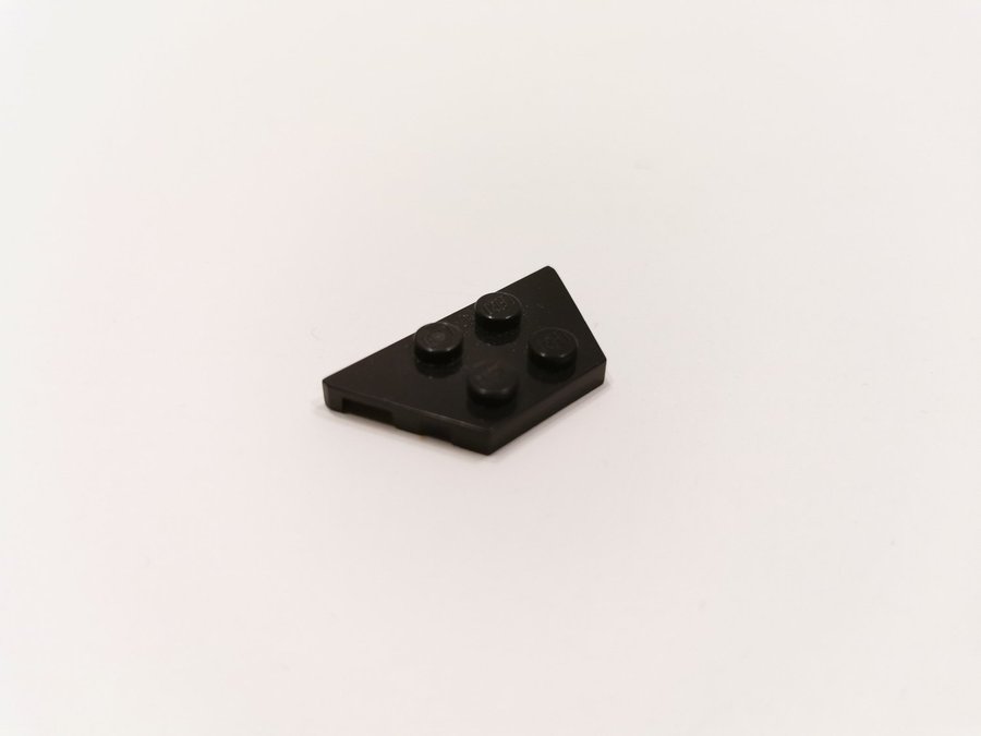 Lego - vinge - plate - hörn - 2x4 - part 51739 - svart