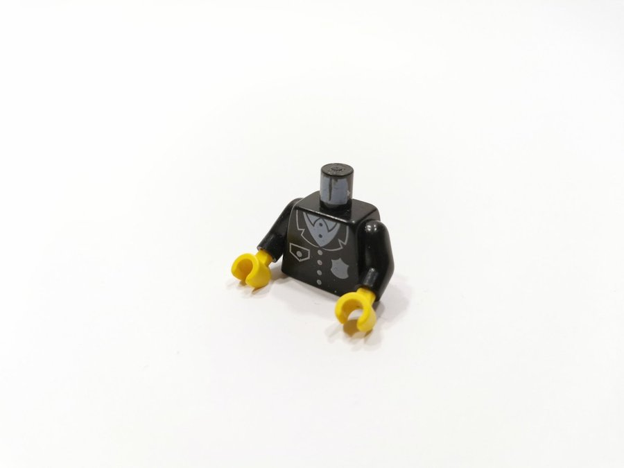 Lego - minifigur - torso - polis - part 973pb0091c01 - svart