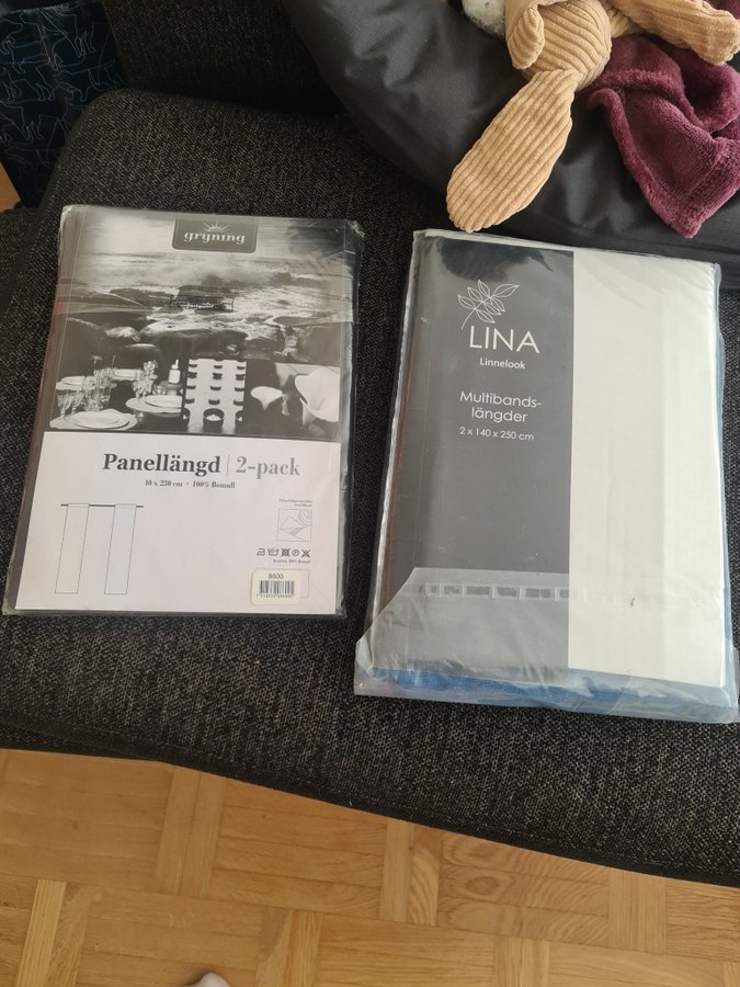 LINA Linnelook Multibands-längder 2 x 140 x 250 cm  Gryning Panellängd 2-pack