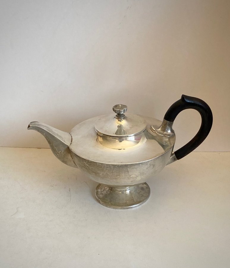 te/ kaffe kanna i nysilver silverplated tea pot CG Hallberg vintage