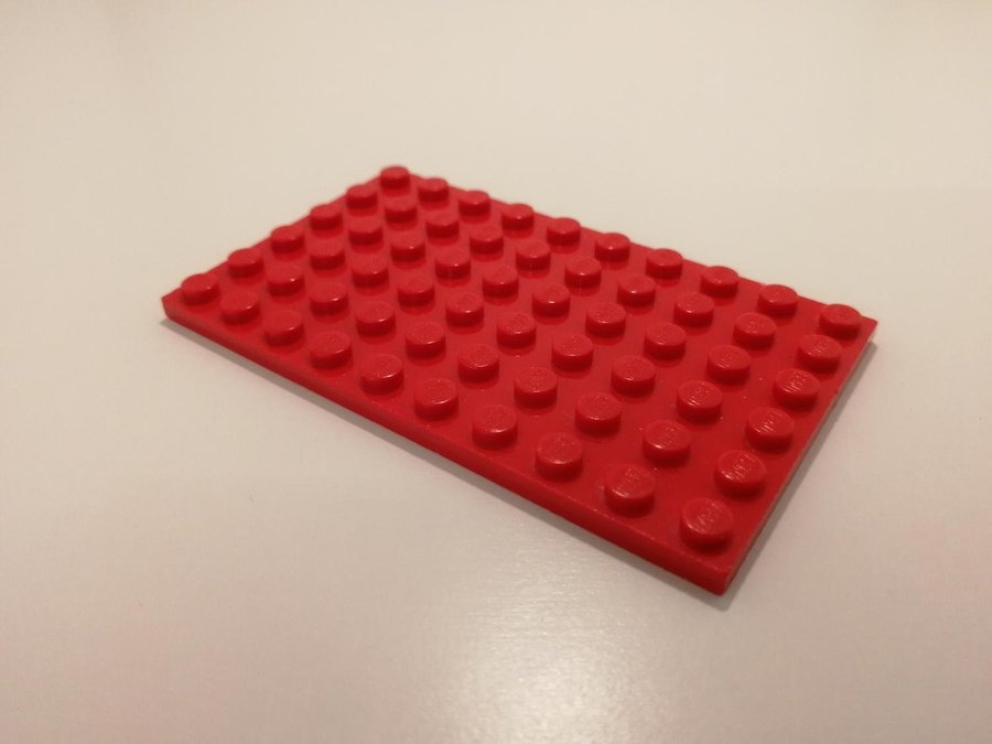 Lego - platta - plate - 6x10 - part 3033 - röd