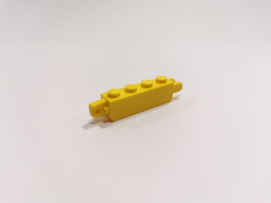 Lego - brick - modifierad - hinge - 1x4 - part 30387 - gul