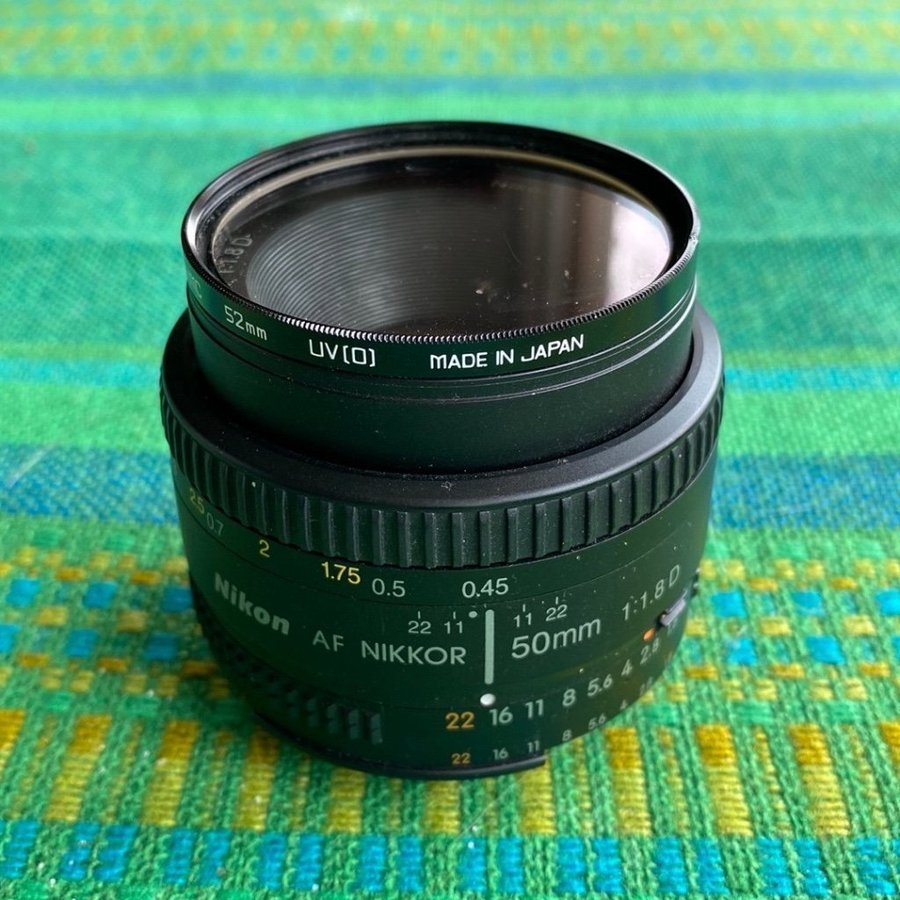 Nikon AF Nikkor 50mm 1:1.8 D fullformatsobjektiv