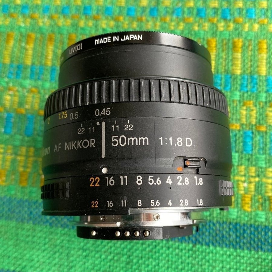 Nikon AF Nikkor 50mm 1:1.8 D fullformatsobjektiv