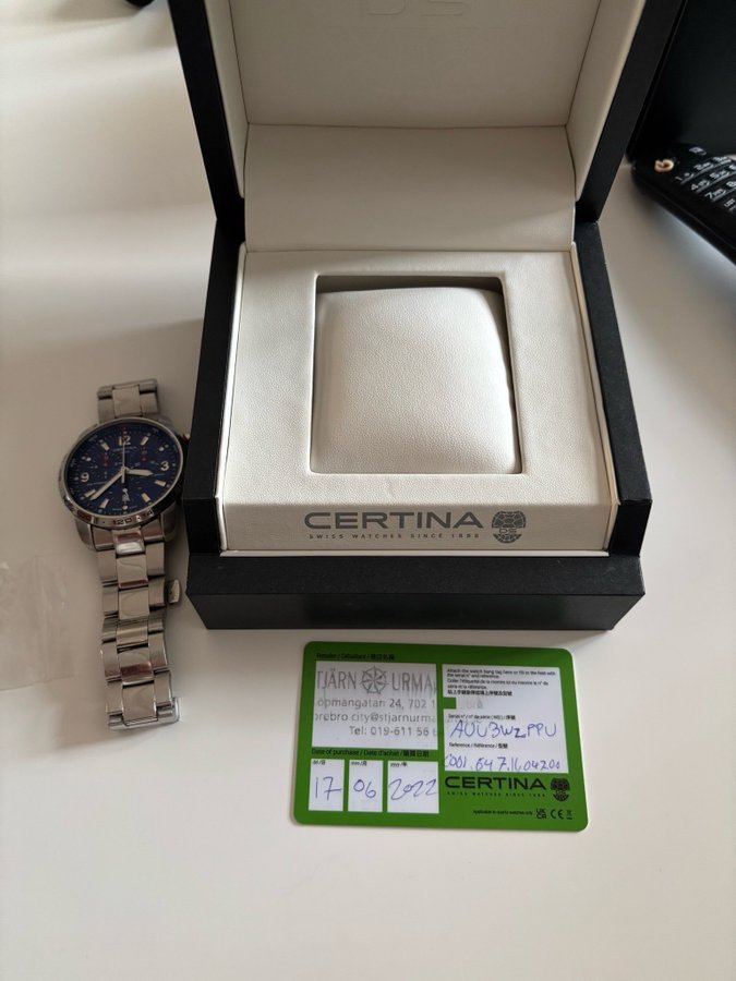 Certina DS Podium Chronograph - Blå urtavla