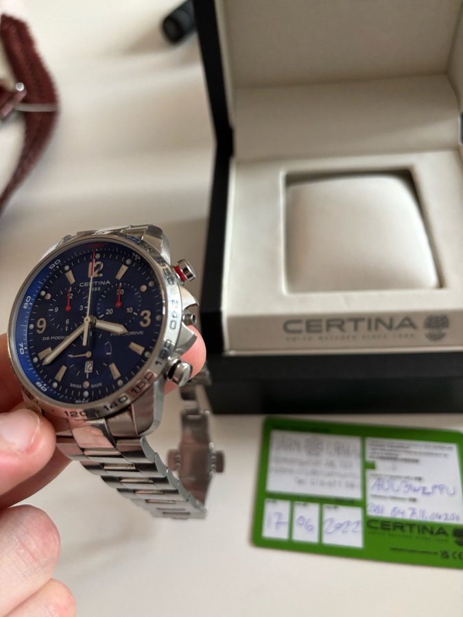 Certina DS Podium Chronograph - Blå urtavla