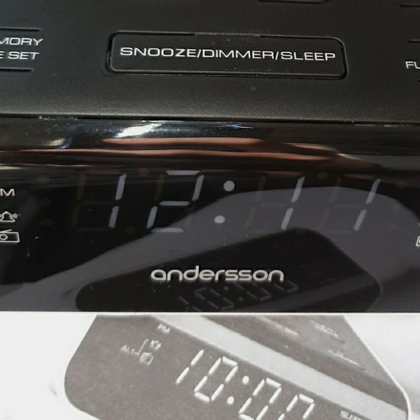 Andersson WEC 1.3 Klockradio Alarmklocka Väckarklocka med manual