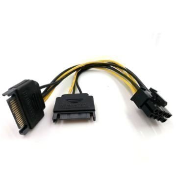 10st 2xSata till PCIe 8pin adapter Sata=hona PCIe 8pin=hane ***SNABB FRAKT***