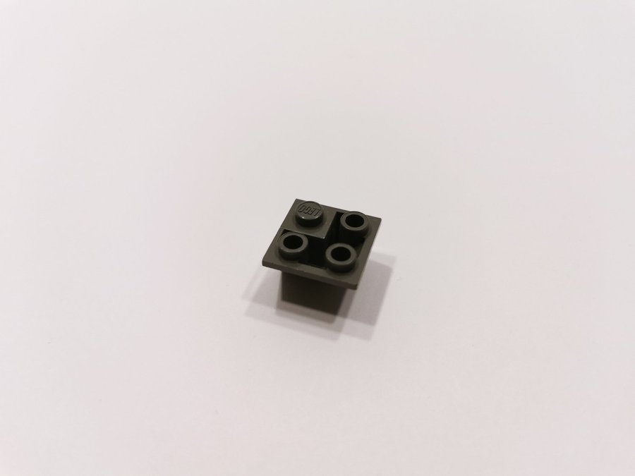 Lego - slope - sned - hörn - 2x2 - part 3676 - mörkgrå (old dark gray)