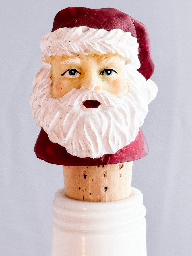 Jultomte kork Tomte Figur. Retro Vintage