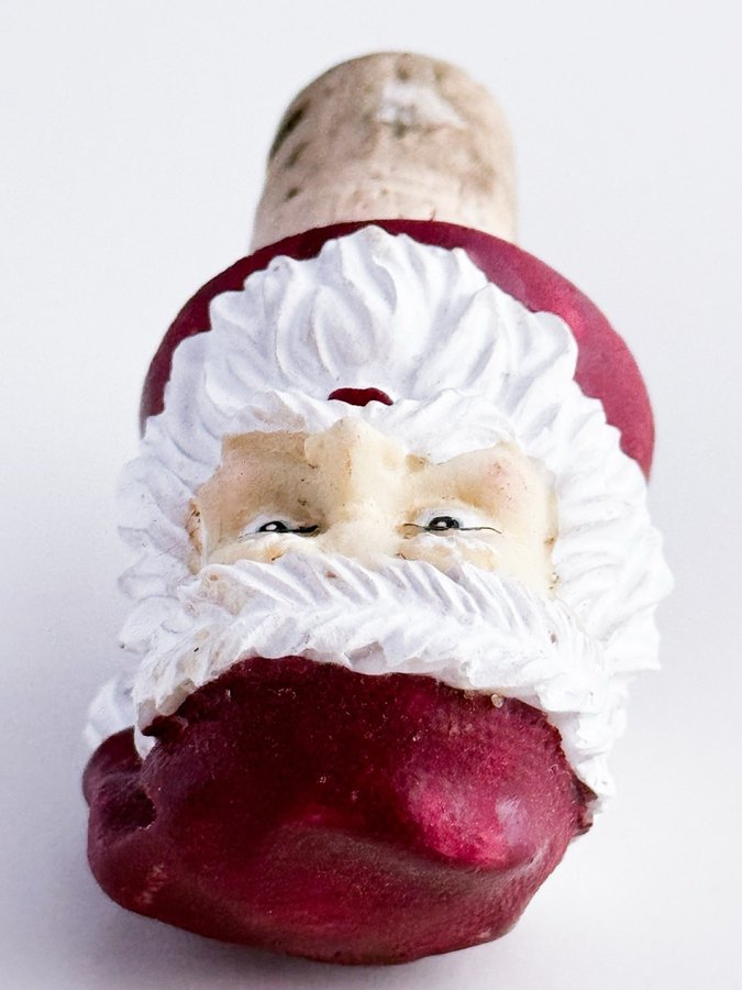 Jultomte kork Tomte Figur. Retro Vintage