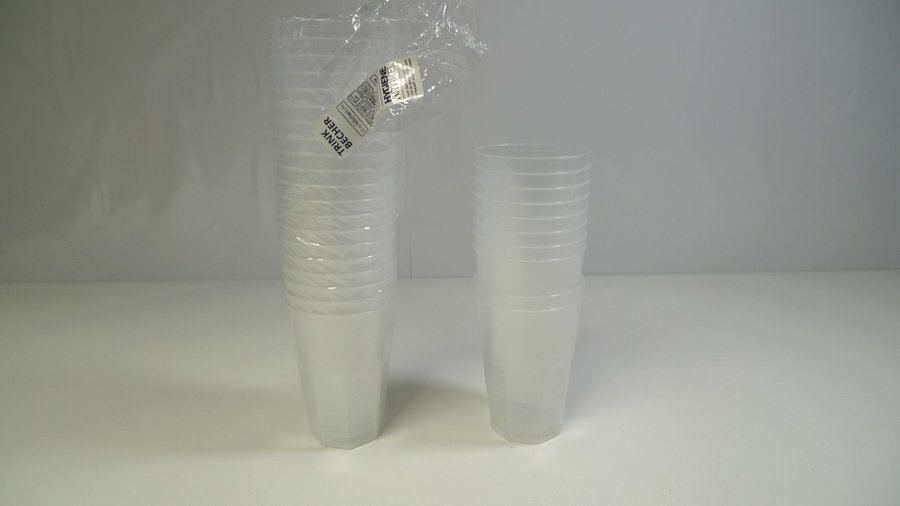 BID! Silverkitchen Cocktail Cups, 30pcs, 300 ml, Flexible, Reusable! New!