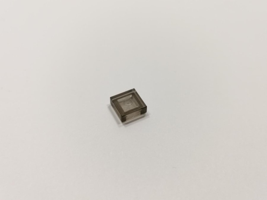 Lego - transparent - tile - 1x1 - part 3070b - trans black