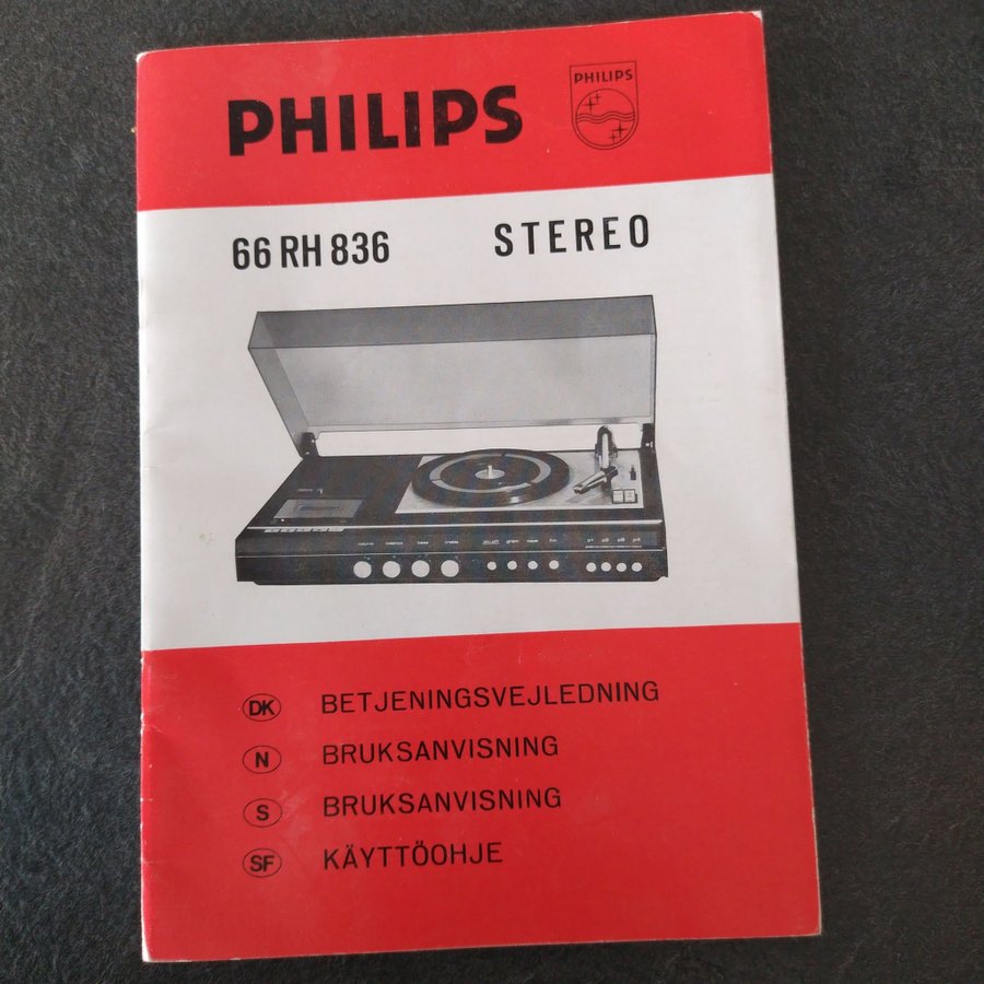 Manual Philips 66 RH 836 Stereo