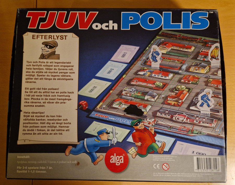 Tjuv och Polis brädspel Komplett Fint skick