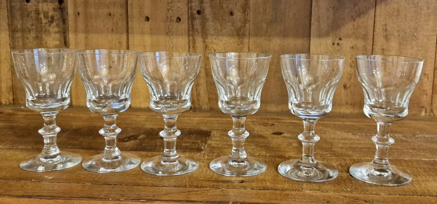 Glas cherry likörglas starkvinglas 6 st retro vintage