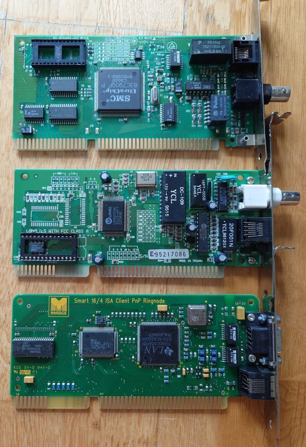 3 ISA Network cards