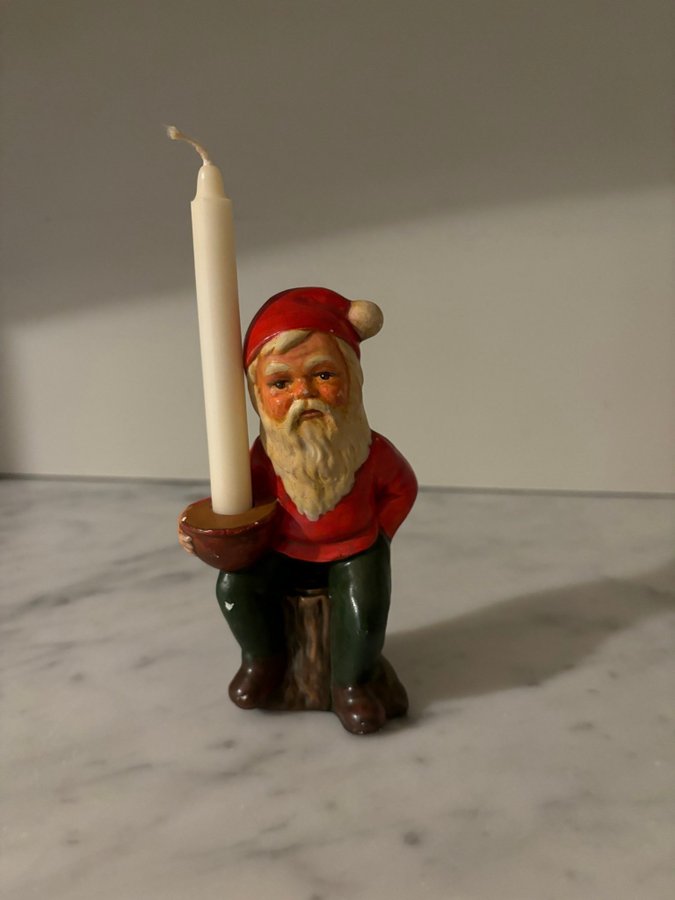 Jultomte med ljushållare - Tomte Ljusstake