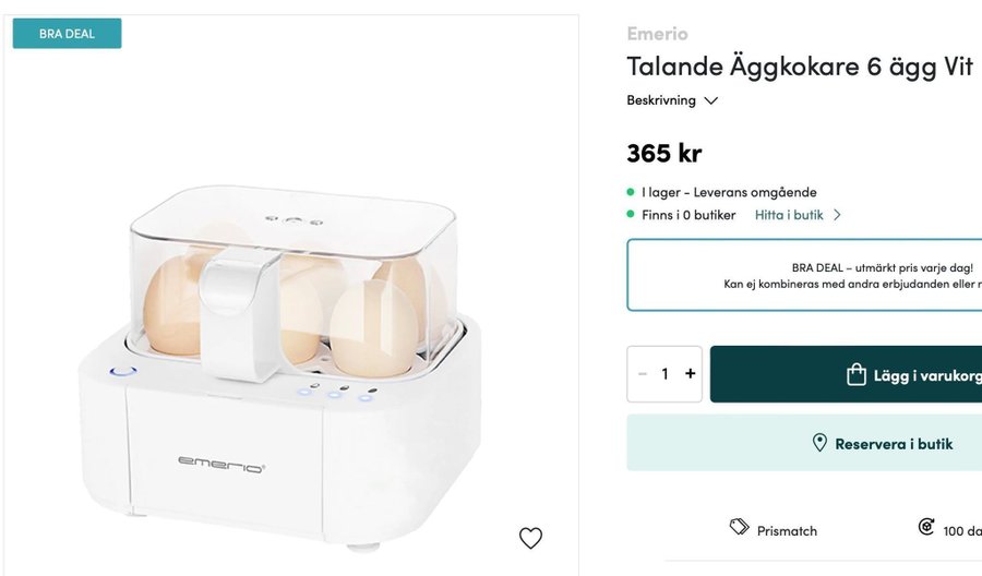 Smart äggkokare från Cevera